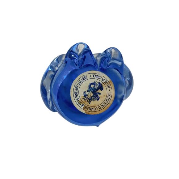 🐨🐼💙Koala Panda Bear Art Glass Figurine Paperweight Blue Vintage Home Decor - Picture 6 of 16